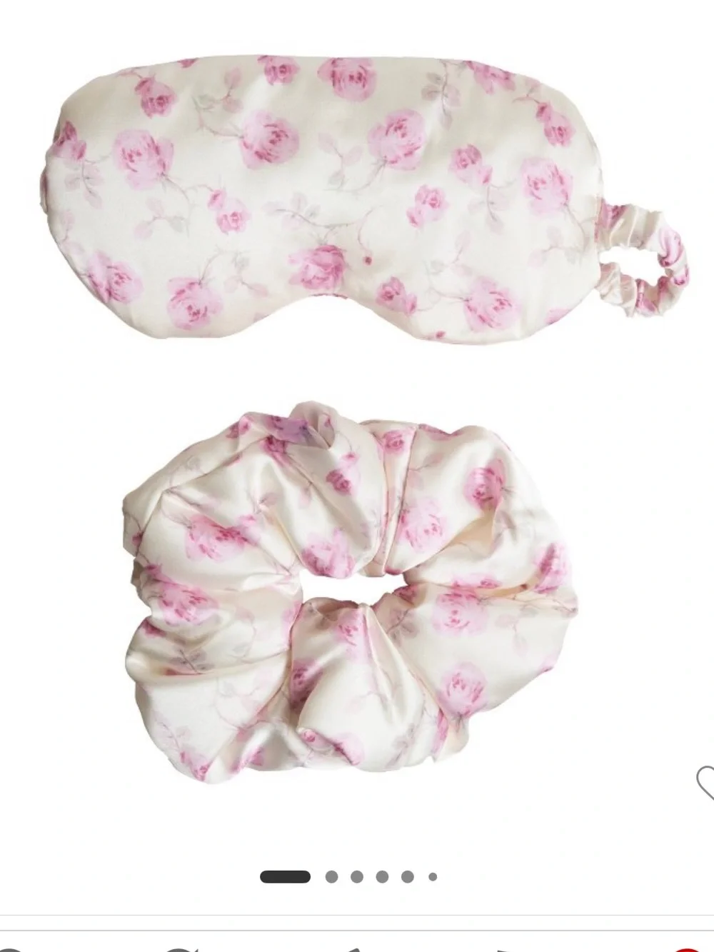 LoveShackFancy x Target Sleep Mask & Hair Clip Set - Pink Chantilly